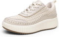 DREAM PAIRS Chunky City Tweed Platform Fashion Sneaker - Stylish