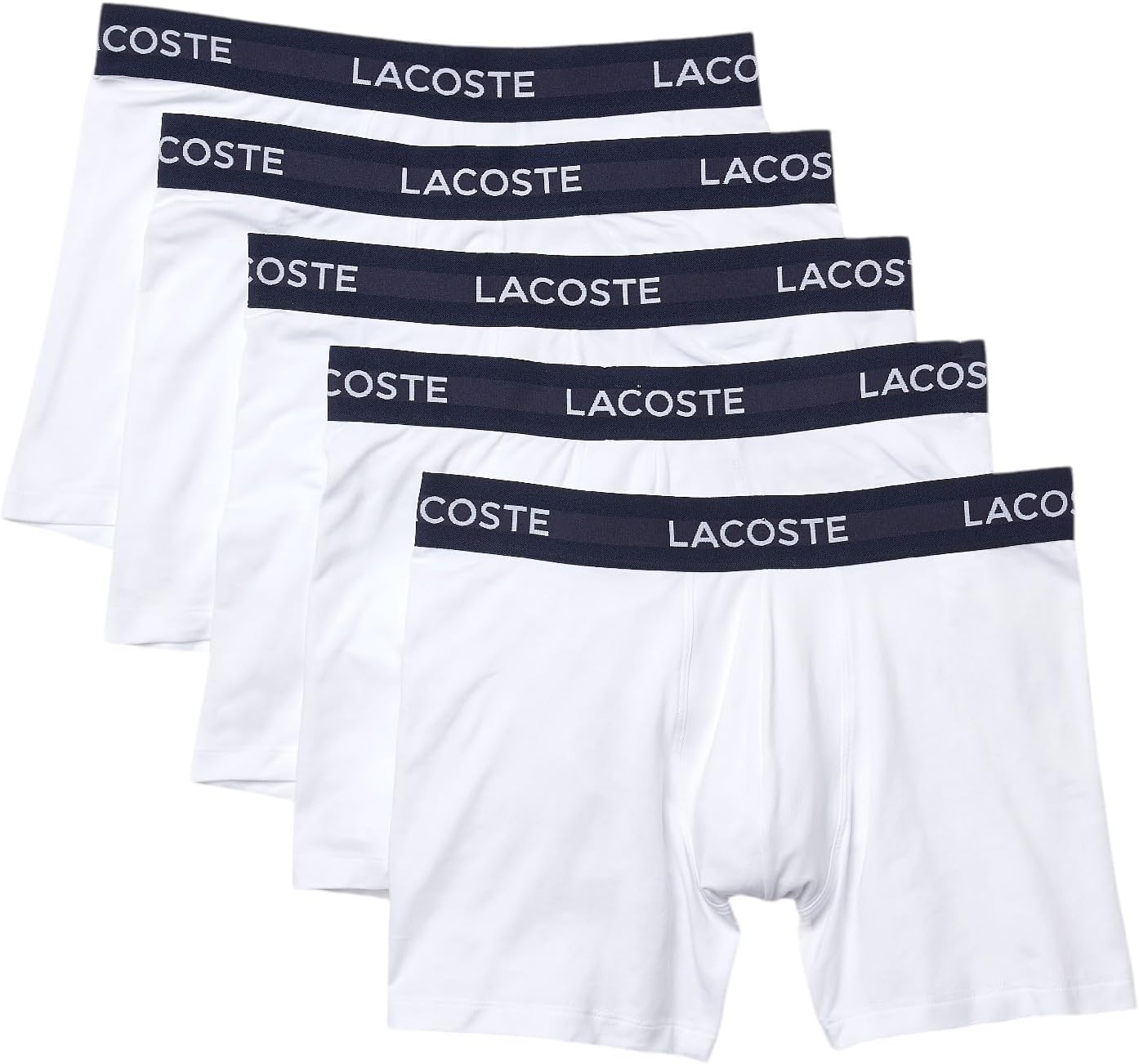 Lacoste Men's Cotton Stretch Essentials Boxer Briefs, 5-Pack Review