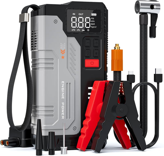 HPBS: Powerful 5000A Jump Starter + Air Compressor