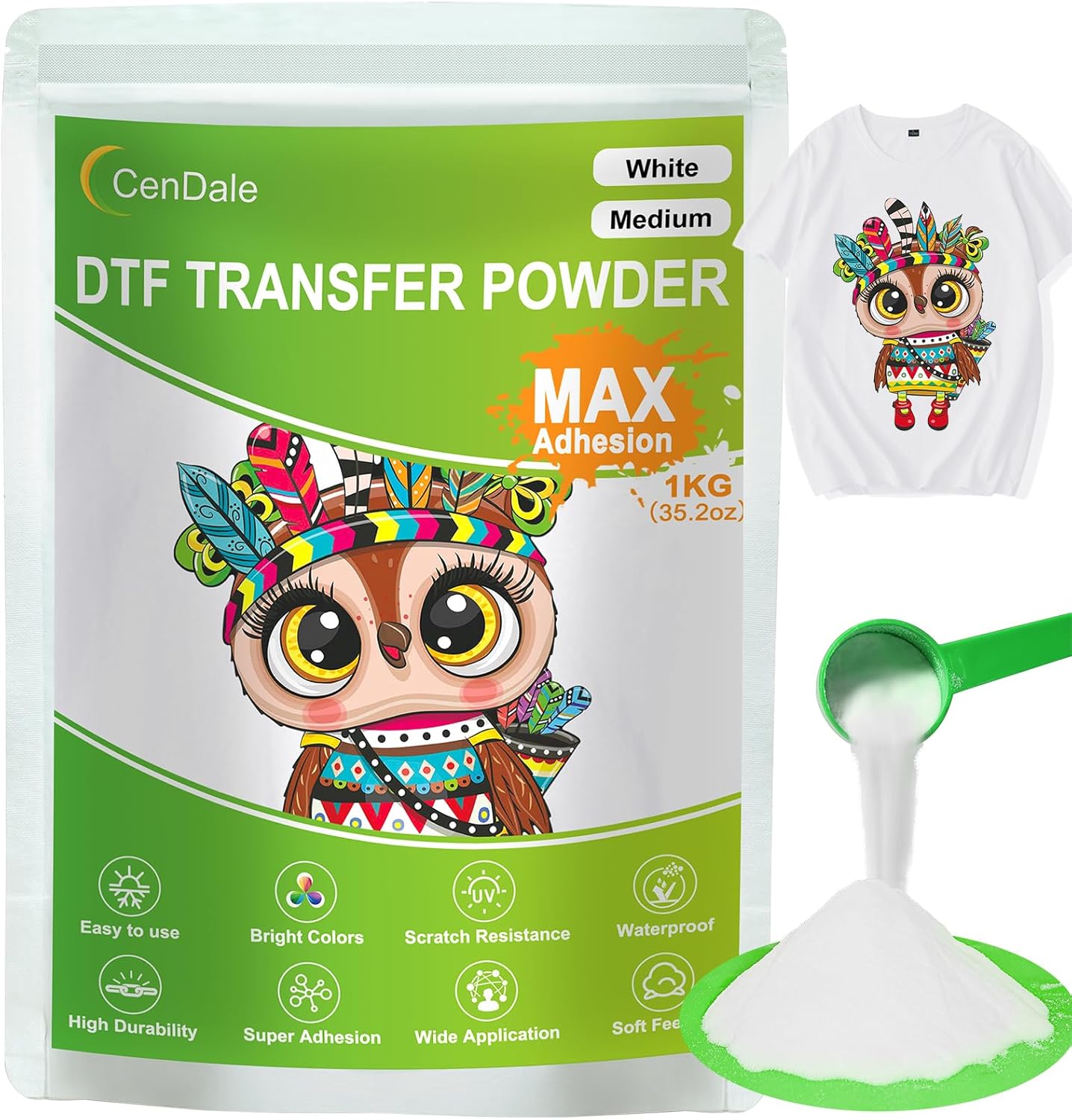 White DTF Transfer Powder: Hot Melt Adhesive for Sublimation