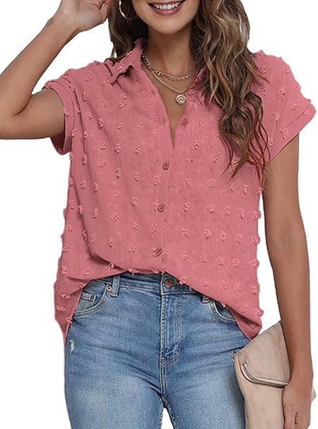 BOTHENIAL Women White Button Down Shirt for Casual Work Style