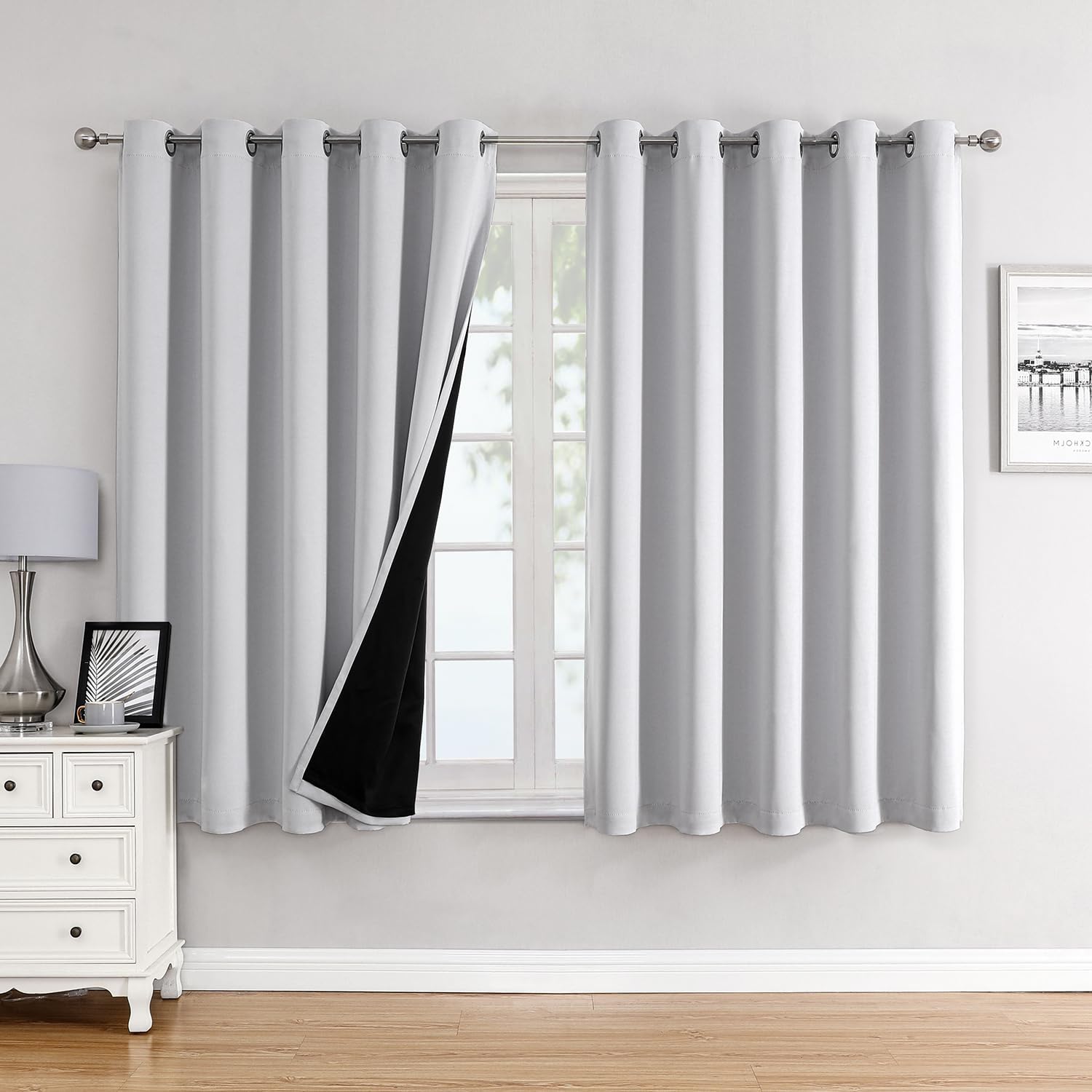 ChrisDowa 100% Blackout Curtains for Total Darkness and Comfort