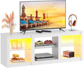 WLIVE LED TV Stand for 65 Inch TV - Modern Console with LED Mood