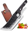Huusk Forged Meat Cleaver Knife for Kitchen and Outdoor Use