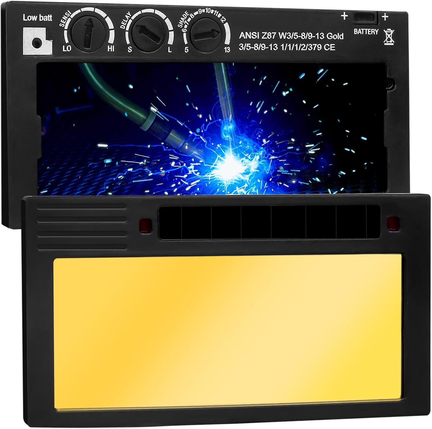 HD True Color 2x4 Auto Darkening Welding Lens for Superior Vision