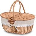 Wicker Picnic Basket with Removable Liner - Classic Picnic Hamper
