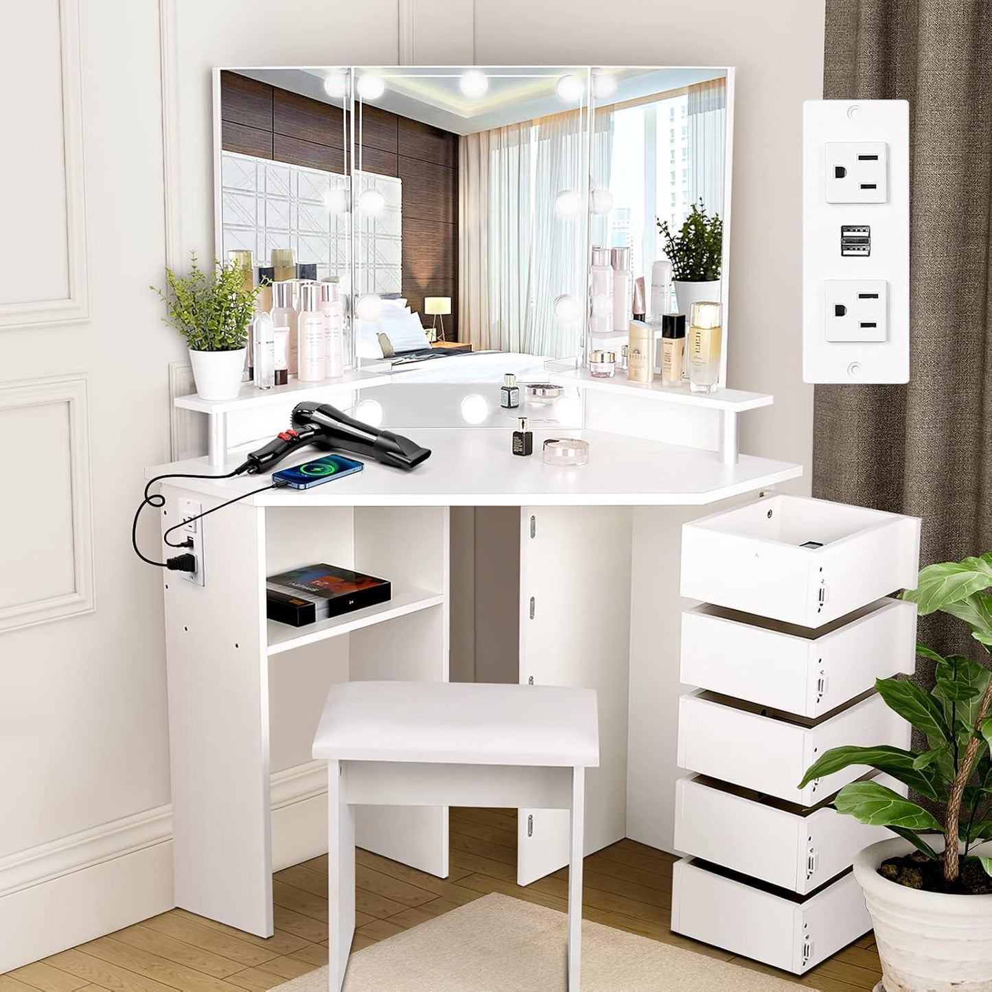 VOWNER Vanity with Lights - Glam Up Your Space!