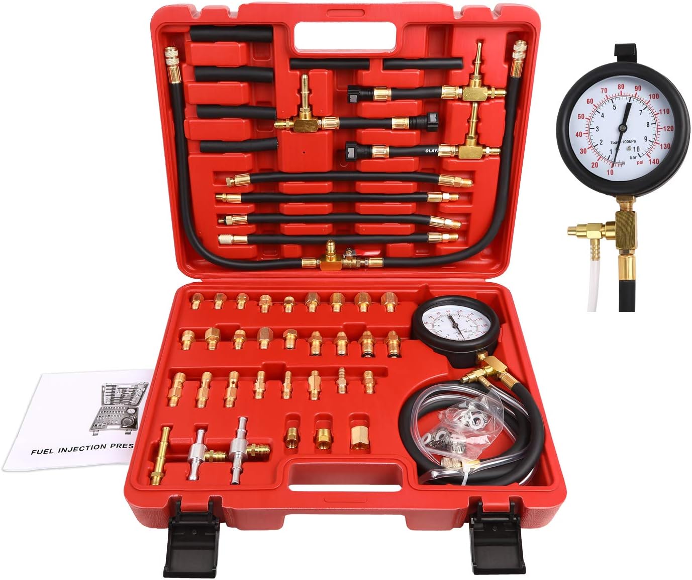 BETOOLL Pro Fuel Injection Pressure Tester Kit for Accurate Readings