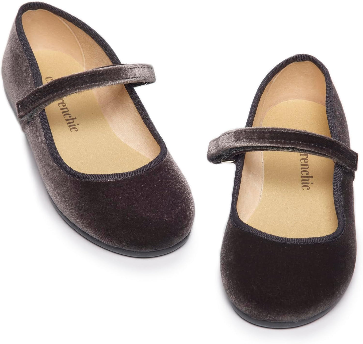 Childrenchic Mary Jane Shoes for Girls: Classic Velvet Flats