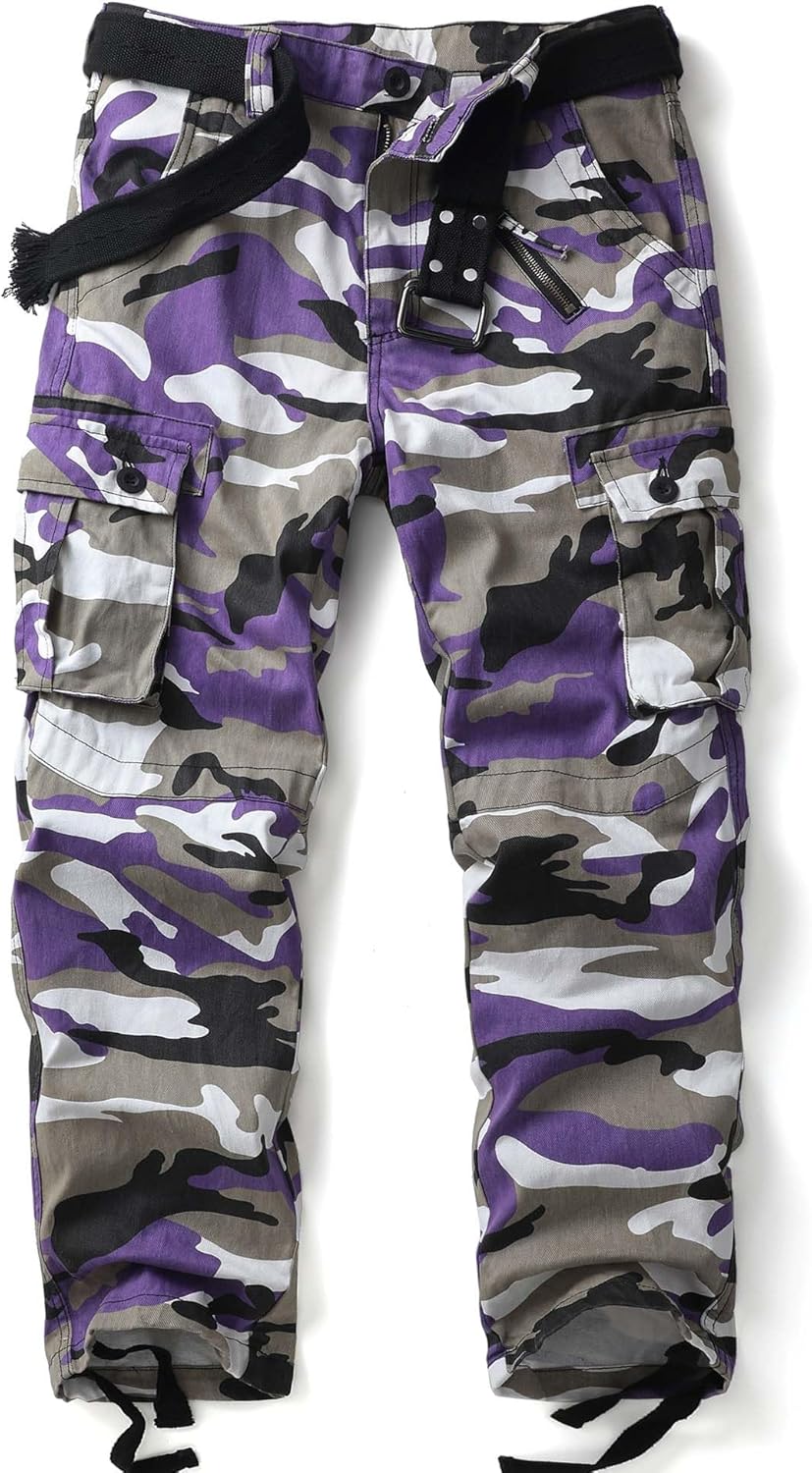 Men's Camo Cargo Work Pants for Tactical Comfort and Durability