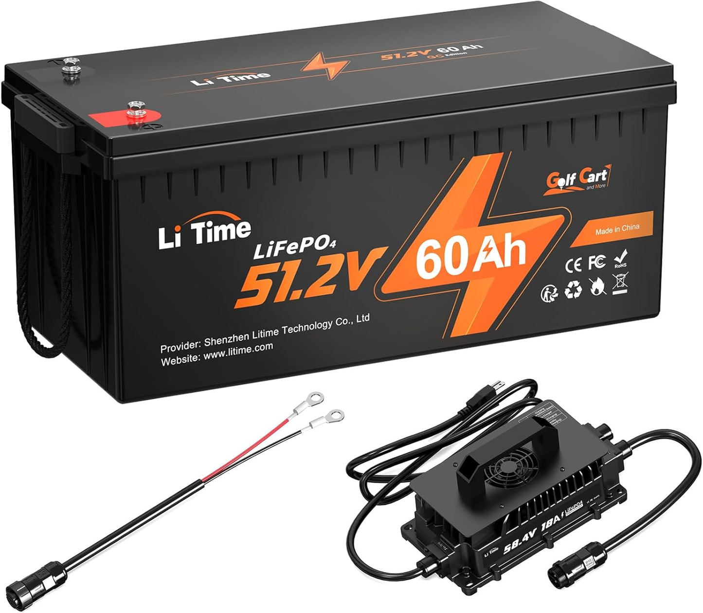 LiTime 48V 60Ah Lithium Golf Cart Battery: Max Power, Built-in BMS