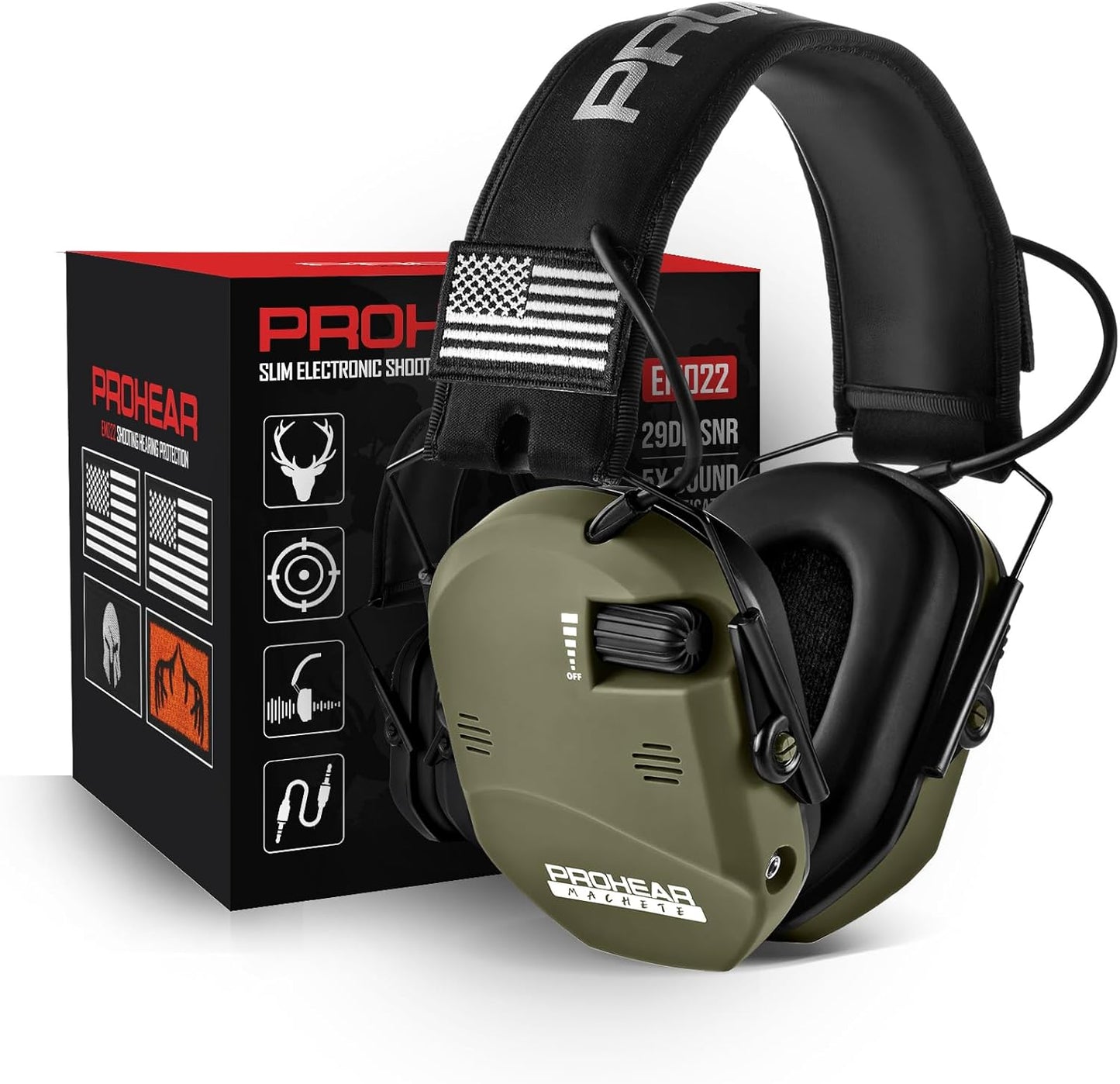 PROHEAR 022 Electronic Ear Protection for Shooting & Hunting
