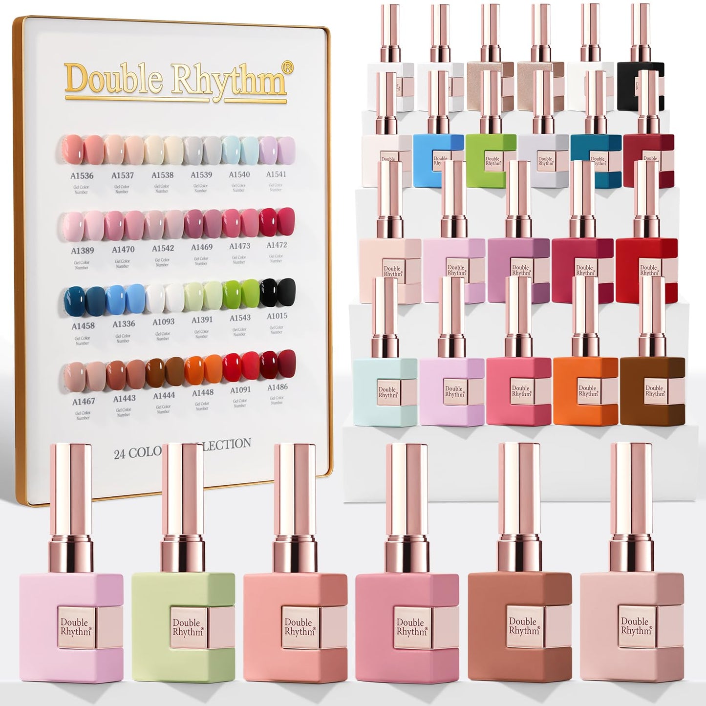Double Rhythm 28Pcs Gel Nail Polish Set for Stunning Nail Art