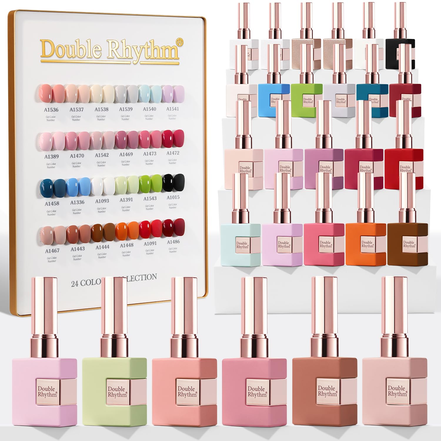 Double Rhythm 28Pcs Gel Nail Polish Set for Stunning Nail Art