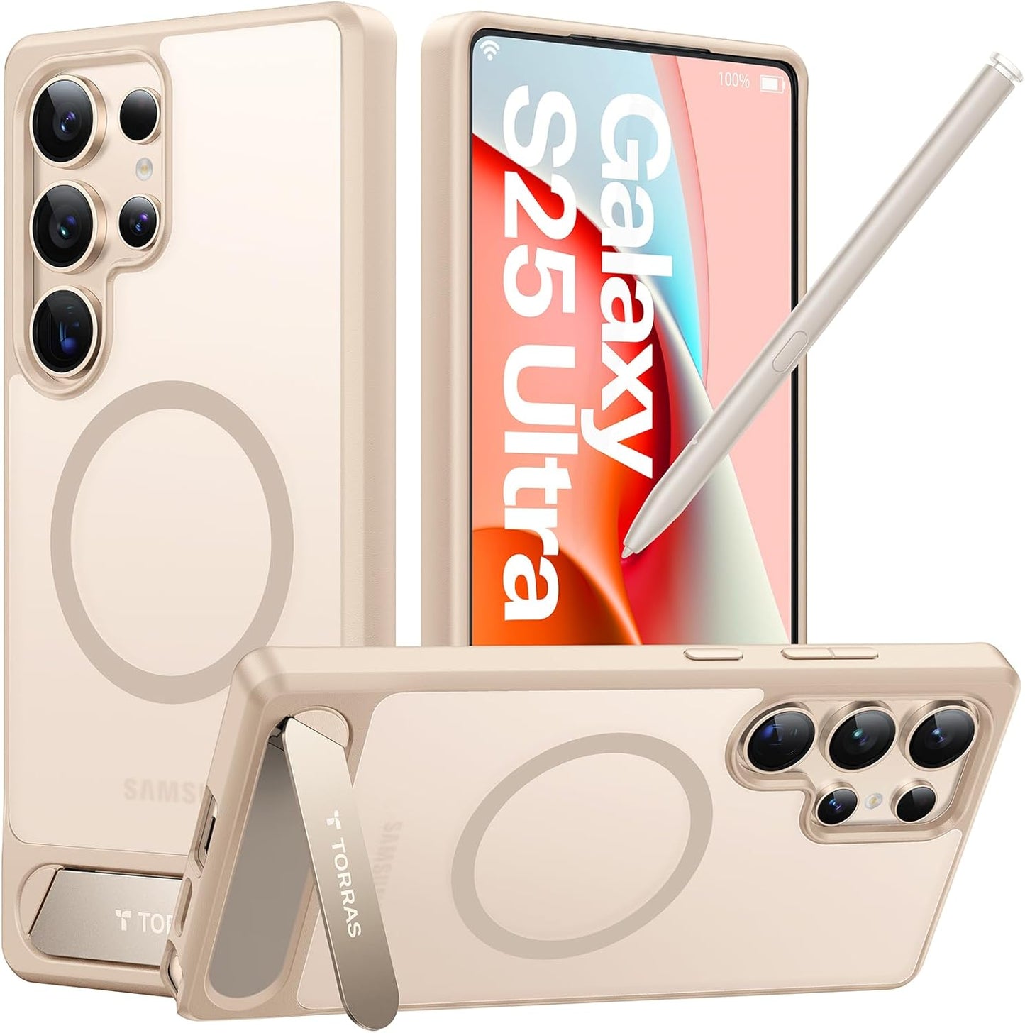 Magnetic Seamless Stand Case for Samsung Galaxy S25 Ultra 2023