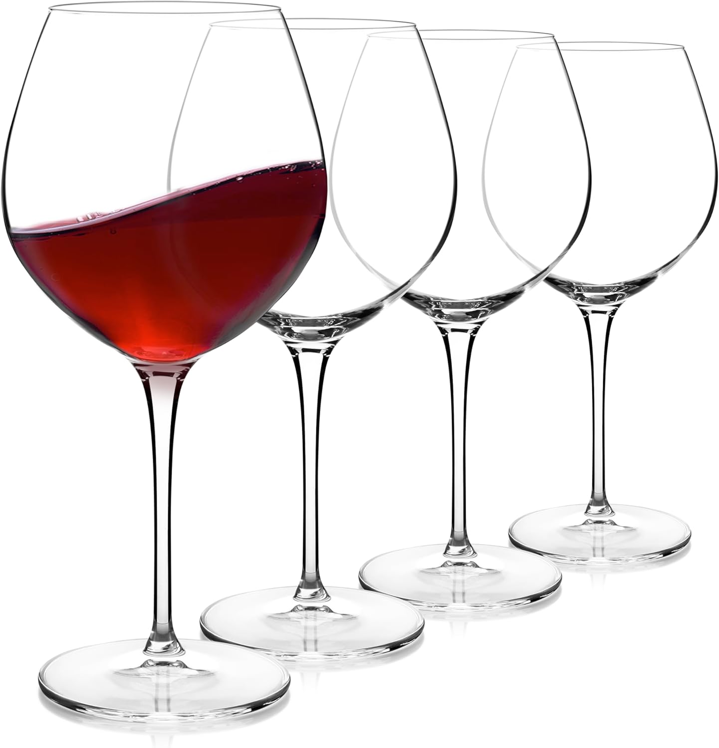 Luigi Bormioli Crescendo Burgundy Glasses Set of 4 for Wine Lovers