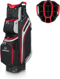 Max Lightweight Golf Cart Bag | Dual Handles | 14 Full Dividers | 11 Pockets | Cooler | T WINSOLOGY