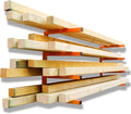 Wood Organizer and Lumber Storage Rack Wall Mount - Heavy Duty 4-Level