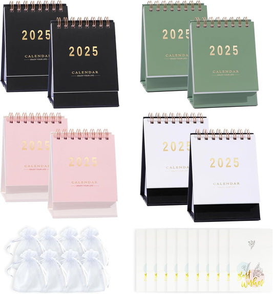 2025 Mini Desk Calendar Set with Gift Bag - Runs Until Dec 2025!