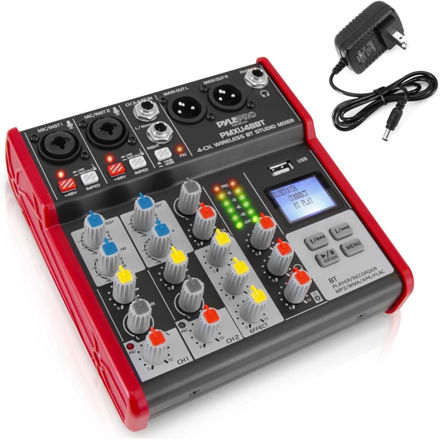Pyle Studio Audio Sound Mixer Board for Professional DJs