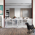 Foldable Freestanding Indoor Dog Gate 6-Panel 32in - Cedar Wood
