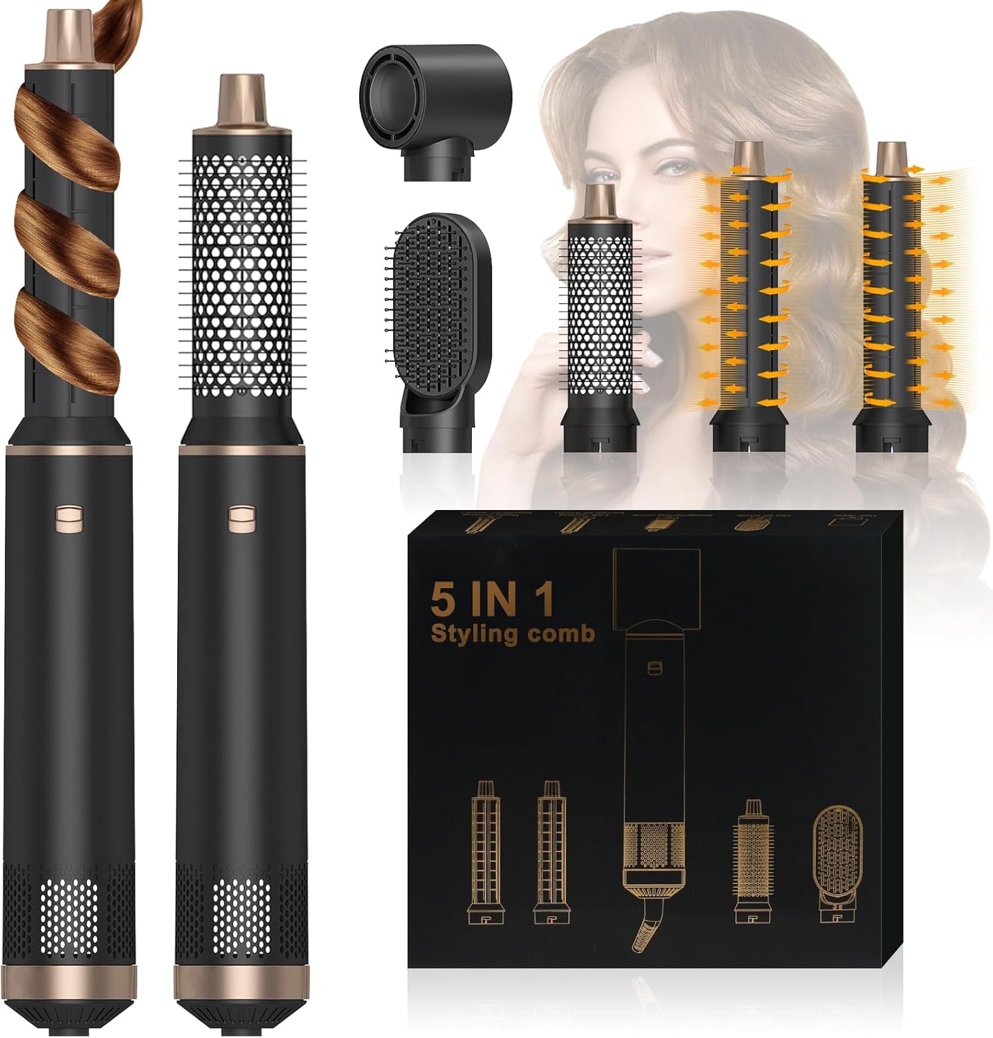 5 in 1 Blow Dryer Brush Set for Fast Drying and Styling