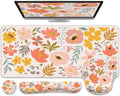 iCasso Floral Desk Mat 4in1 Large Mouse Pad with Wrist Rest