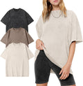 Women Oversized Cotton T-Shirts 3-Pack - Vintage Washed Baggy Fit