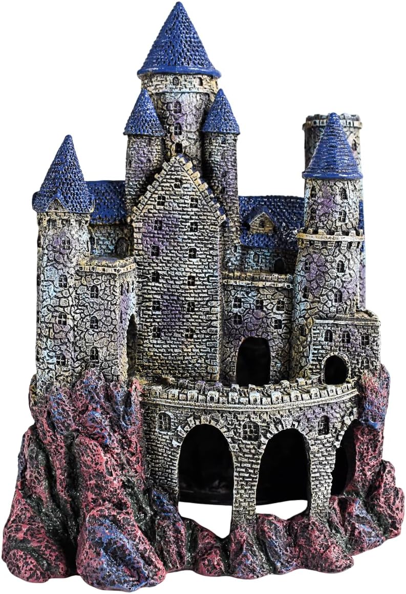 Large Wizards Castle Aquarium Decor for Freshwater and Saltwater Tanks