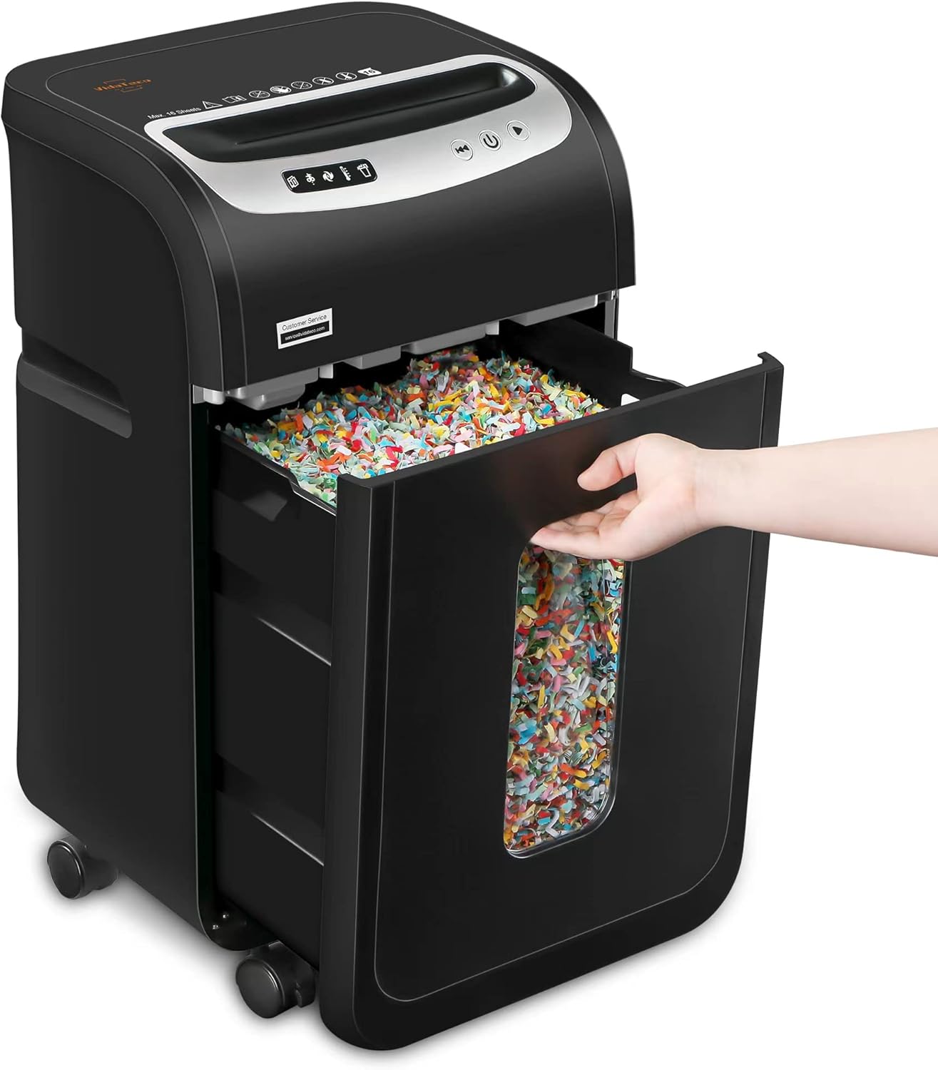 Heavy Duty Paper Shredder for Home Office with 60 Mins Run