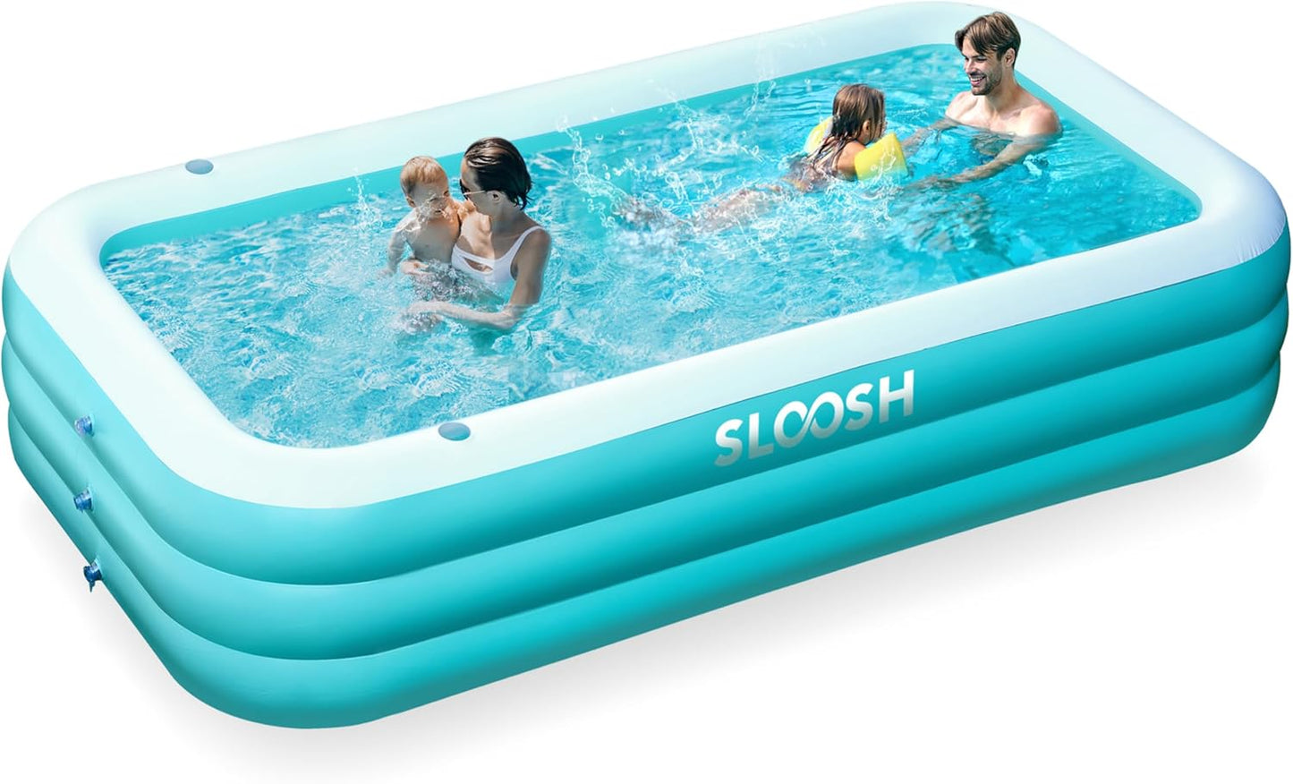 SLOOSH Inflatable Pool for Adults with Seats, 120in x 72in