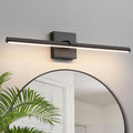 Black Bathroom Vanity Light Fixture 24 in - Modern Dimmable LED