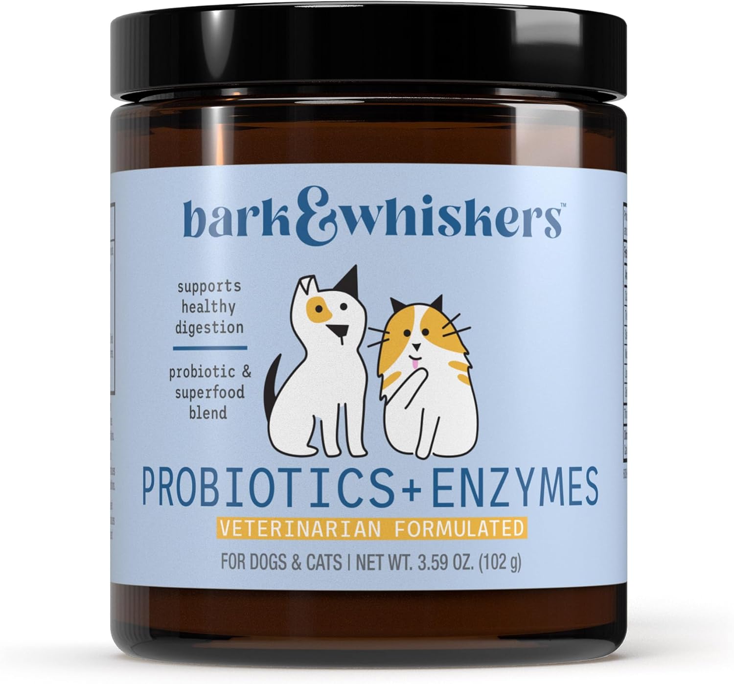 Bark & Whiskers Probiotics + Enzymes for Cats & Dogs - 60 Scoops