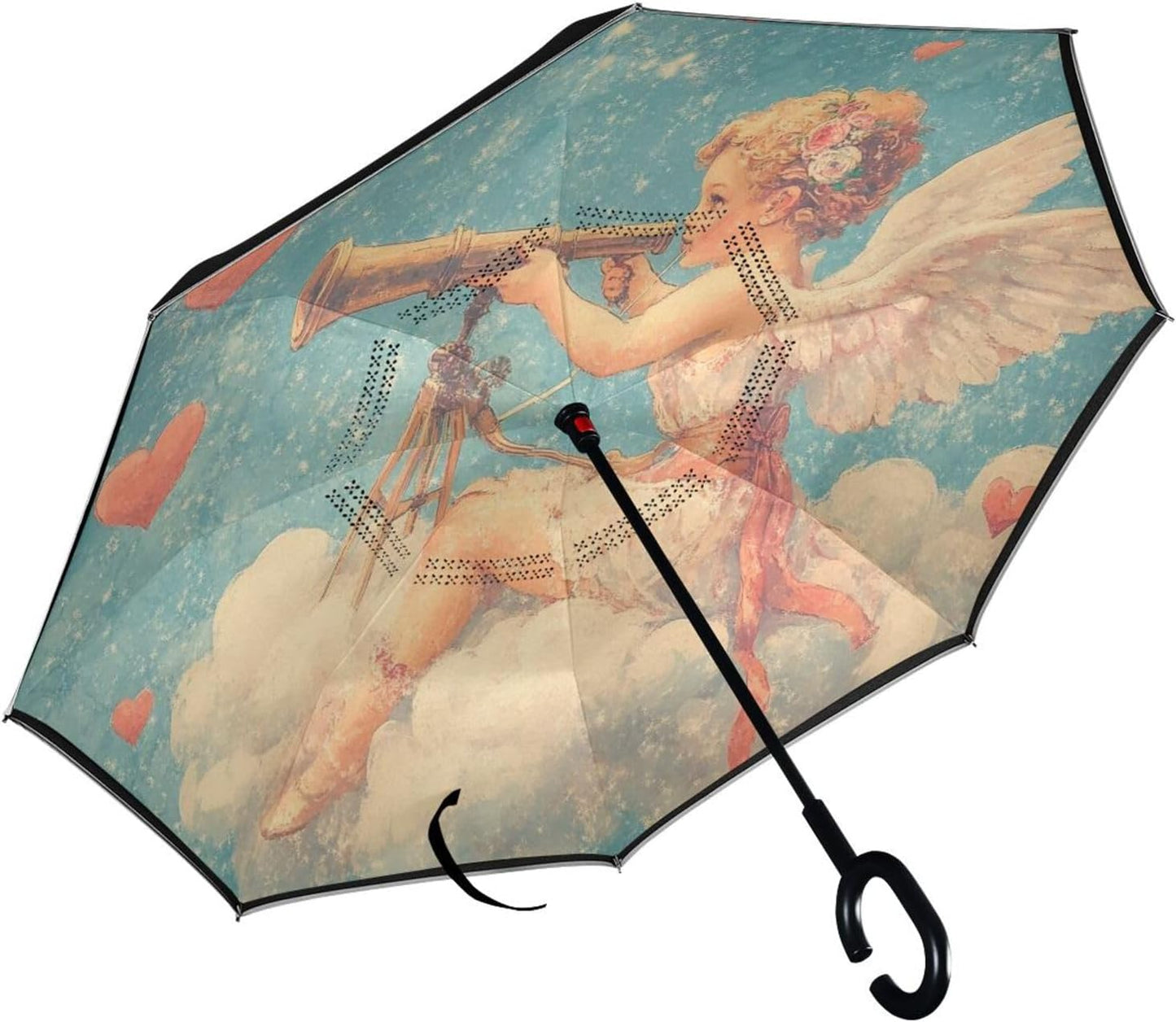 Cupid's Kiss: Windproof Inverted Umbrella by FLildon