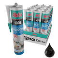 Akfix 100E RTV Black Silicone Caulk - Waterproof Flexible Sealant