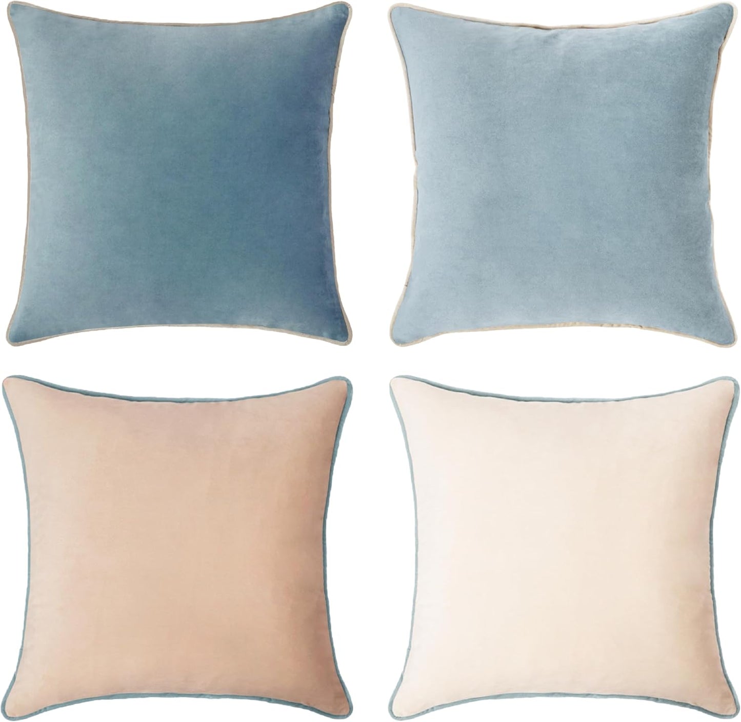 MONDAY MOOSE Decorative Throw Pillow Covers Set of 4 Velvet