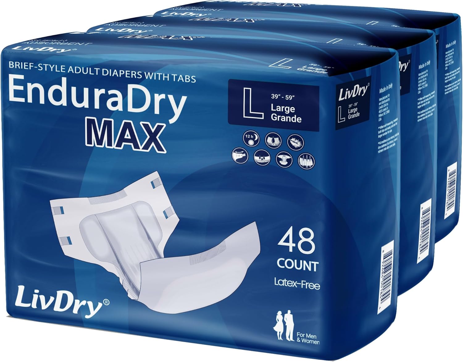 LivDry EnduraDry Max Adult Diapers for Ultimate Comfort and Protection