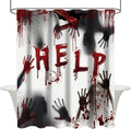 Spooky Bloody Hand Halloween Shower Curtain