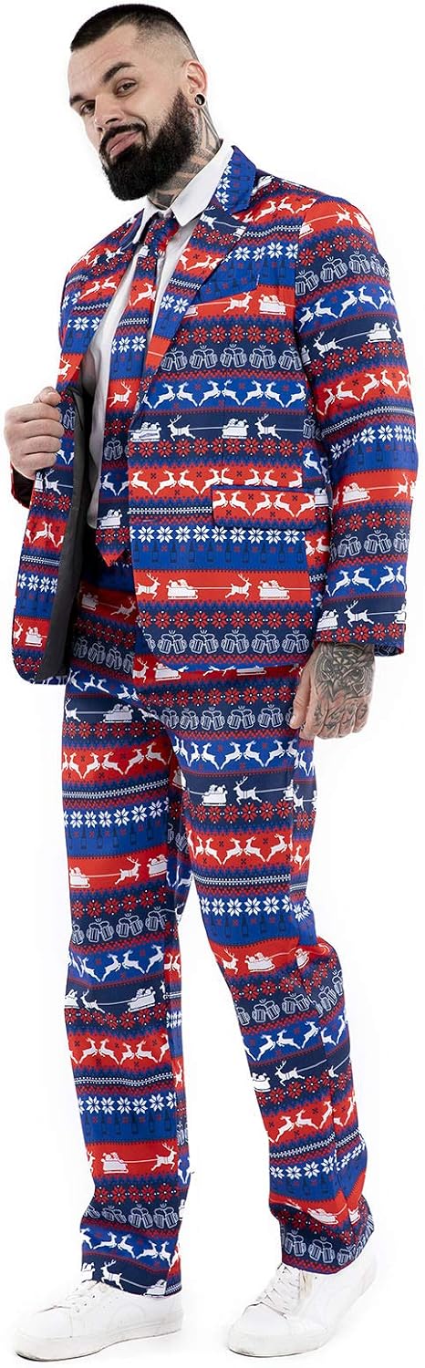 Men's Christmas Party Suit Funny Costume for Festive Fun