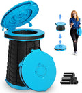 XXL Portable Toilet - 19.7in Adjustable Foldable Camping Toilet