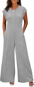 Cicy Bell Womens Casual Striped Jumpsuits for Summer Fun