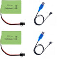 2 Pack 3.7V 600mAh Li-ion Rechargeable Battery for K9 Robot Dog - USB