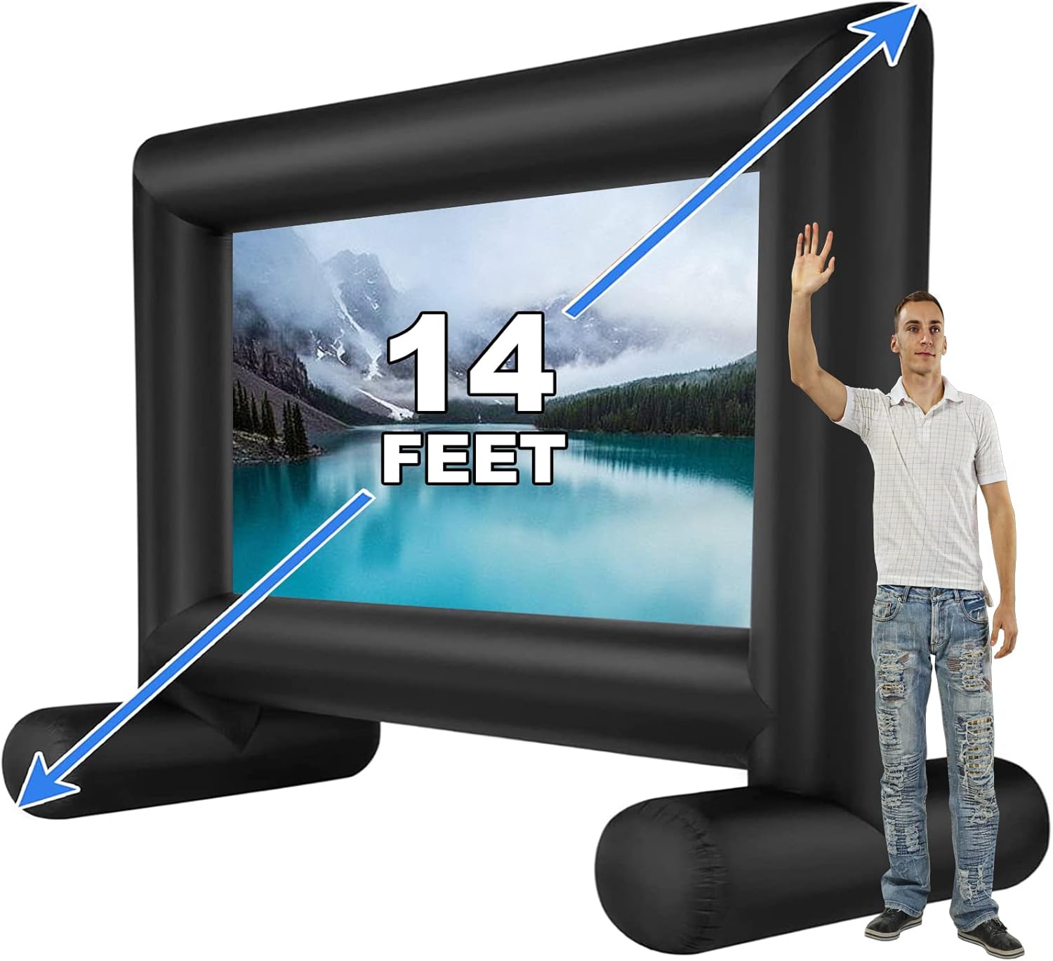 14 FT Inflatable Projector Screen for Outdoor Movie Nights