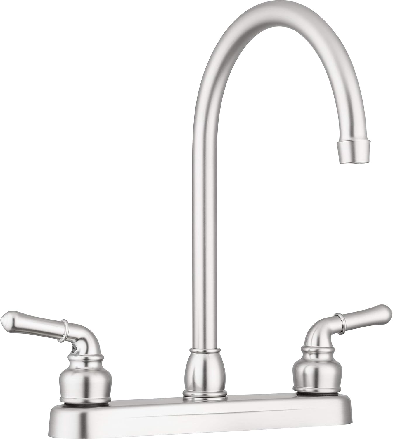 Modern High Arc Kitchen Sink Faucet with Brushed Nickel Finish
