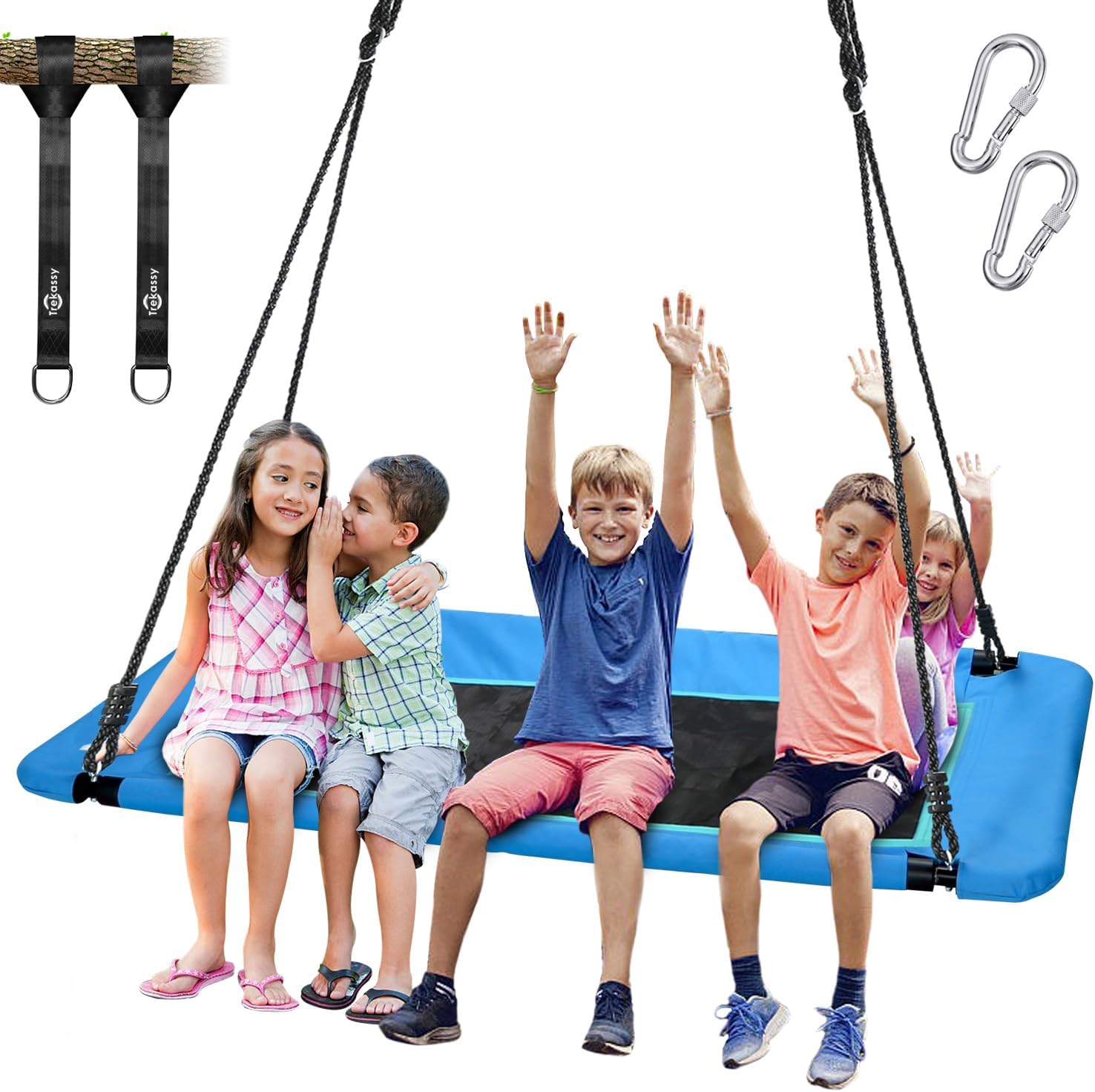 Trekassy 700lb 60in Rectangle Platform Tree Swing for All Ages