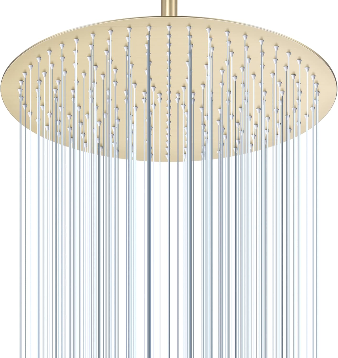 16 Inch Brushed Gold Round Rain Shower Head for Luxurious Showers