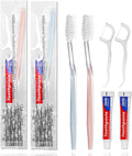Disposable Toothbrush Kit 200pcs with Toothpaste and Floss - Bulk