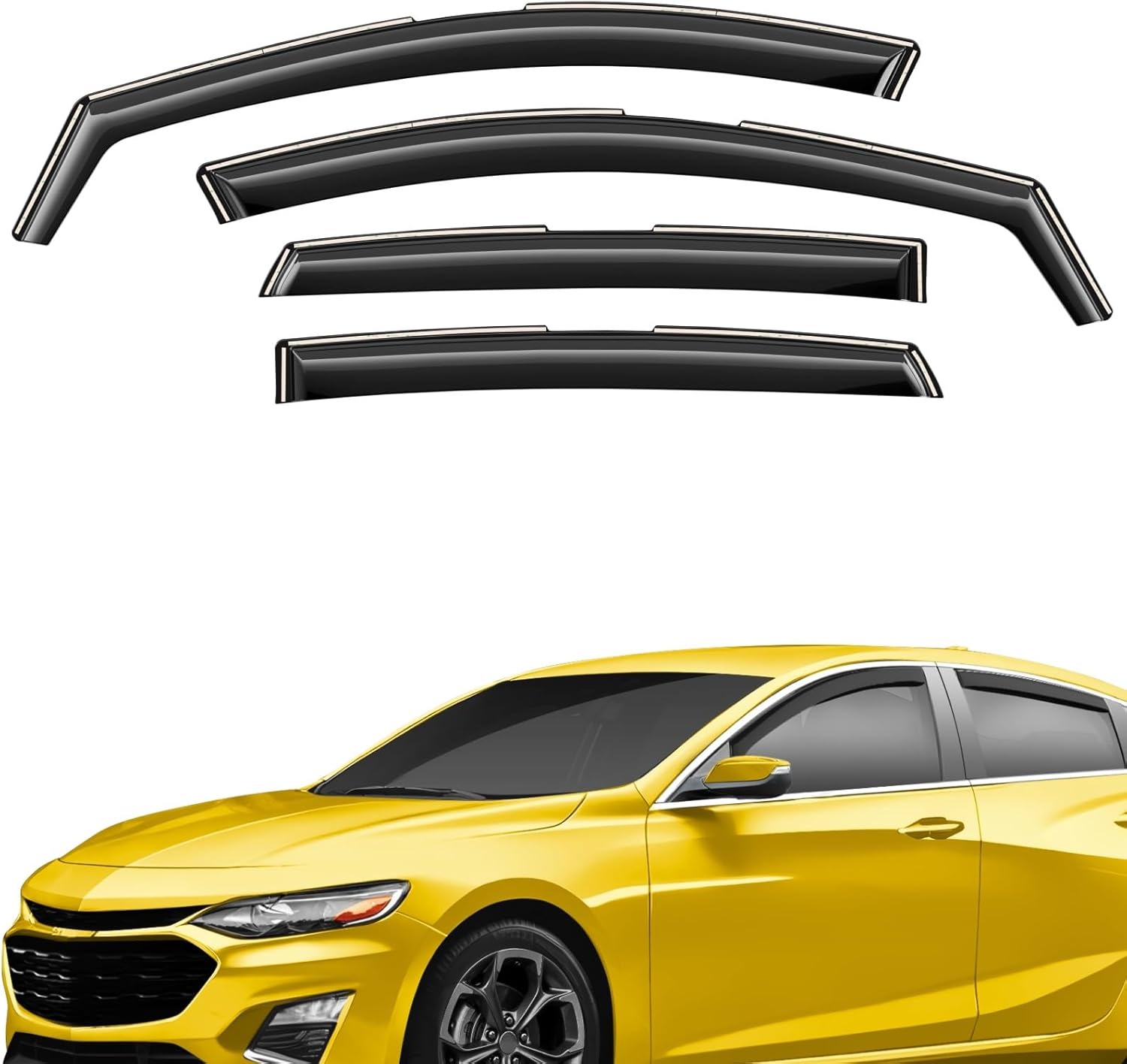 Extra Durable Window Deflectors for Chevrolet Malibu 2016-2025