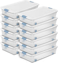 Sterilite 12-Pack Latching Under Bed Storage Boxes - Clear 56 Quart