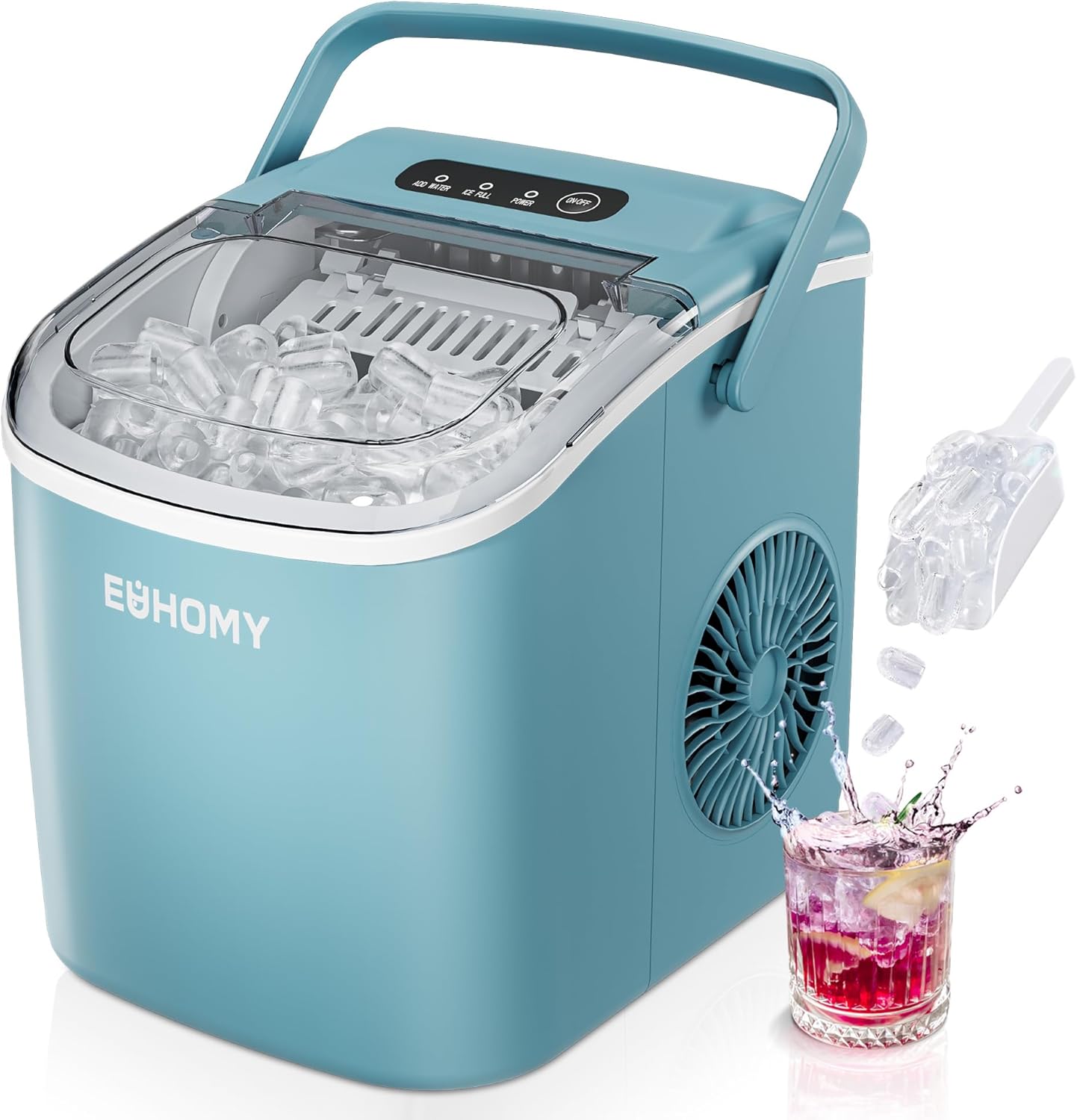 Euhomy Countertop Ice Maker Machine - Fast, Portable, and Quiet